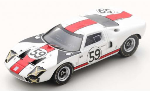 Diecast model cars Ford GT40 1/43 Spark RHD No.59 24h Le Mans 1966 S.Scott/P.Revson Ford GT40 1/43 Spark RHD No.59 24h Le Mans 1966 S.Scott/P.Revson diecast model cars