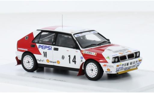 Diecast model cars Lancia Delta 1/43 Spark HF Integrale 16V No.14 Rally Costa Brava 1991 1:43 Lancia Delta 1/43 Spark HF Integrale 16V No.14 Rally Costa Brava 1991 1:43 diecast model cars
