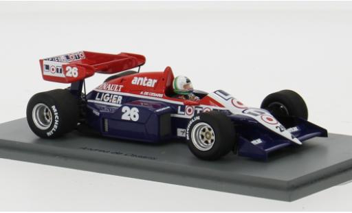 Ligier JS2 1/43 Spark 3B No.26 Formel 1 GP Europa 1984 1:43 diecast model cars