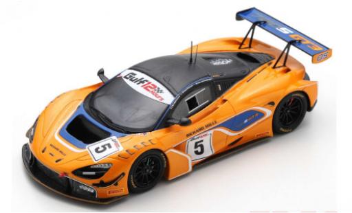 McLaren 720 1/43 Spark S GT3 No.5 12h Gulf 2018 B.Barnicoat/A.Parente/S.van Gisbergen diecast model cars