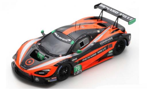 McLaren 720 1/43 Spark S GT3 No.76 Compass Racing Richard Mille Belle Isle 2019 P.Holton/M.Plumb diecast model cars