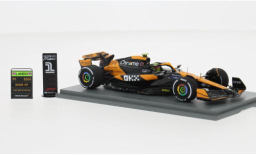 Diecast model cars McLaren F1 1/43 Spark MCL38 No.4 Team Formel 1 GP Miami 2024 1:43 McLaren F1 1/43 Spark MCL38 No.4 Team Formel 1 GP Miami 2024 1:43 diecast model cars