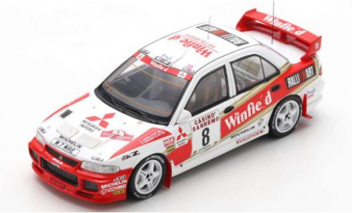 Diecast model cars Mitsubishi Lancer 1/43 Spark Evolution III No.8 Winfield Rallye WM Rallye San Remo 1996 mit Decals D.Auriol/D.Giraudet Mitsubishi Lancer 1/43 Spark Evolution III No.8 Winfield Rallye WM Rallye San Remo 1996 mit Decals D.Auriol/D.Giraudet diecast model cars