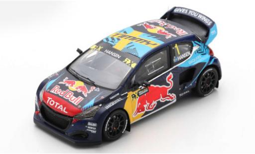 Peugeot 208 1/43 Spark WRX No.1 Team Hansen Red Bull Rallye-Cross WM Spanien 2020 T.Hansen diecast model cars
