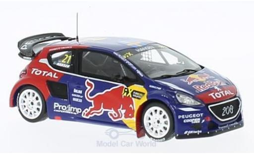 Peugeot 208 1/43 Spark WRX No.21 Team Hansen Red Bull Rallye-Cross WM Frankreich 2015 T.Hansen diecast model cars