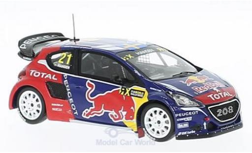 Peugeot 208 1/43 Spark WRX No.21 Team Hansen Red Bull Rallye-Cross WM Kanada 2016 T.Hansen diecast model cars