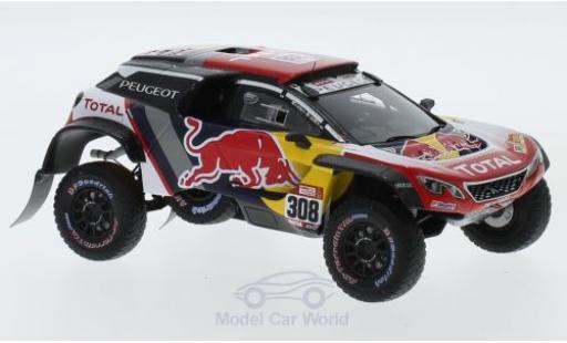 Peugeot 3008 1/43 Spark DKR Maxi No.308 Team Total Red Bull Rallye Dakar 2018 C.Despres/D.Castera diecast model cars
