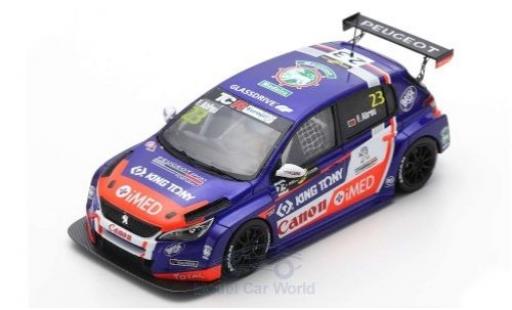 Peugeot 308 1/43 Spark TCR No.23 Sports & You TCR Europe Hungaroring 2018 F.Abreu diecast model cars