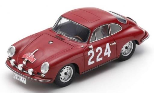Porsche 356 1/43 Spark B T6 Carrera 2 No.224 Rally Monte Carlo 1964 G.Klass/H.Wencher diecast model cars