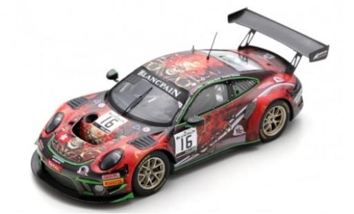 Diecast model cars Porsche 992 GT3 R 1/43 Spark 911 (991) GT3 R No.16 Modena Motorsports 24h Spa 2019 J.Shen/P.Descombes/B.Simonsen/M.Beche Porsche 992 GT3 R 1/43 Spark 911 (991) GT3 R No.16 Modena Motorsports 24h Spa 2019 J.Shen/P.Descombes/B.Simonsen/M.Beche diecast model cars