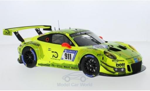 Porsche 991 GT3 R 1/18 Spark 911 () GT3 R No.911 Manthey Racing 24h Nürburgring 2018 K.Estre/R.Dumas/L.Vanthoor/E.Bamber diecast model cars