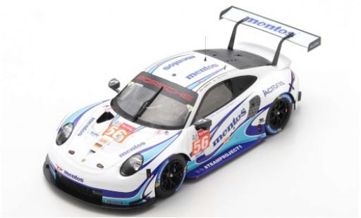 Diecast model cars Porsche 992 RSR 1/18 Spark 911 (991) RSR No.56 Team Project 1 24h Le Mans 2020 M.Cairoli/E.Perfetti/L.ten Voorde Porsche 992 RSR 1/18 Spark 911 (991) RSR No.56 Team Project 1 24h Le Mans 2020 M.Cairoli/E.Perfetti/L.ten Voorde diecast model cars