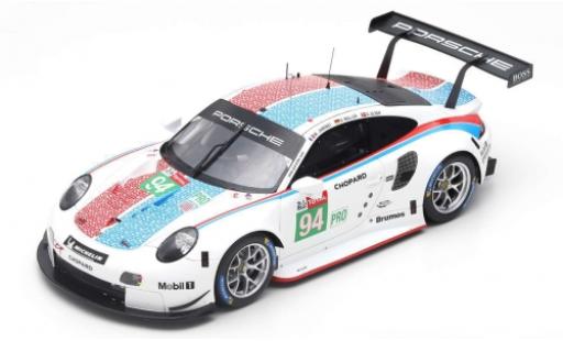 Diecast model cars Porsche 992 RSR 1/18 Spark 911 (991) RSR No.94 GT Team 24h Le Mans 2019 S.Müller/M.Jaminet/D.Olsen Porsche 992 RSR 1/18 Spark 911 (991) RSR No.94 GT Team 24h Le Mans 2019 S.Müller/M.Jaminet/D.Olsen diecast model cars