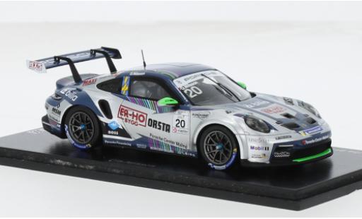 Porsche 992 GT3 1/43 Spark 911  Cup No.20 Carrera Cup Scandinavia 2023 1:43 diecast model cars
