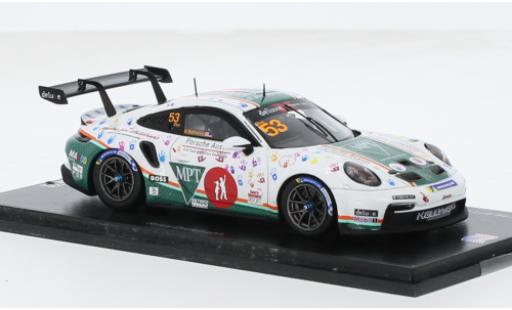 Porsche 992 GT3 1/43 Spark 911  Cup No.53 Deluxe Super Cup North America 2023 1:43 diecast model cars