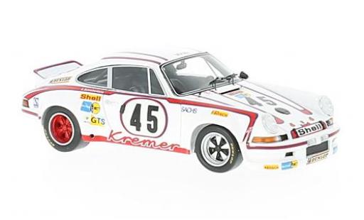 Porsche 911 1/43 Spark Carrera No.45 Kremer Racing Team 24h Le Mans 1973 E.Kremer/C.Schickentanz/P.Keller diecast model cars