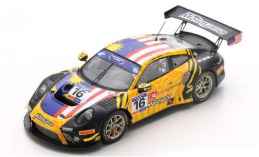 Diecast model cars Porsche 992 GT3 R 1/43 Spark 911 GT3 R No.16 Team Malaysia FIA Motorsport Games GT Cup Vallelunga 2019 A.H.D Silva/W.Tan Porsche 992 GT3 R 1/43 Spark 911 GT3 R No.16 Team Malaysia FIA Motorsport Games GT Cup Vallelunga 2019 A.H.D Silva/W.Tan diecast model cars