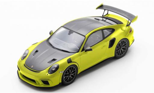 Porsche 991 GT3 RS 1/18 Spark 911 GT3 RS (.2) yellow/matt-black 2018 diecast model cars