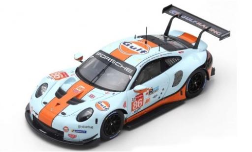 Diecast model cars Porsche 992 RSR 1/87 Spark 911 RSR No.86 Gulf Racing Gulf 24h Le Mans 2019 M.Wainwright/B.Barker/T.Preining Porsche 992 RSR 1/87 Spark 911 RSR No.86 Gulf Racing Gulf 24h Le Mans 2019 M.Wainwright/B.Barker/T.Preining diecast model cars