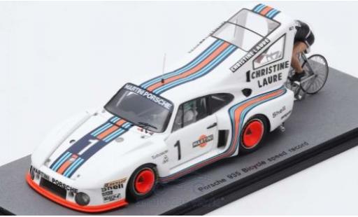 Diecast model cars Porsche 935 1977 1/43 Spark No.1 1977 Bicycle Speed Record Cyclist: J-C.Rude H.Pescarolo Porsche 935 1977 1/43 Spark No.1 1977 Bicycle Speed Record Cyclist: J-C.Rude H.Pescarolo diecast model cars