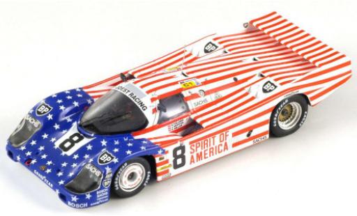 Porsche 956 1986 1/64 Spark RHD No.8 Joest Racing Spirit of America 24h Le Mans 1986 G.Follmer/J.Morton/K.Miller diecast model cars