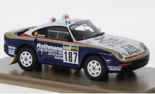 Diecast model cars Porsche 959 1/43 Spark No.187 Rothmans Rallye Paris Dakar 1986 R.Kussmaul/H.Unger Porsche 959 1/43 Spark No.187 Rothmans Rallye Paris Dakar 1986 R.Kussmaul/H.Unger diecast model cars