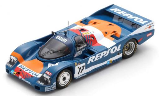 Porsche 962 1989 1/43 Spark C RHD No.17 Brun Racing Repsol 24h Le Mans 1989 O.Larrauri/W.Brun/J.Pareja diecast model cars