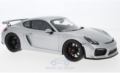 Porsche Cayman GT4 1/18 Spark (981) GT4 grey 2016 diecast model cars