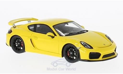 Diecast model cars Porsche Cayman GT4 1/43 Spark GT4 yellow 2016 Porsche Cayman GT4 1/43 Spark GT4 yellow 2016 diecast model cars