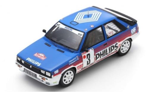 Renault 11 1/43 Spark Turbo No.3 Philips Rally Monte Carlo 1987 J.Ragnotti/G.Thimonier diecast model cars