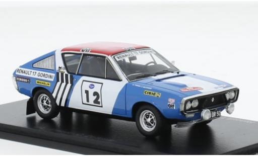 Renault 17 1/43 Spark No.12 Rallye WM Rallye Press on Regardless 1974 1:43 diecast model cars