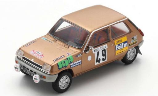 Diecast model cars Renault 5 1/43 Spark LS No.49 Rally Monte Carlo 197 A.Follin/P.Bertrand Renault 5 1/43 Spark LS No.49 Rally Monte Carlo 197 A.Follin/P.Bertrand diecast model cars
