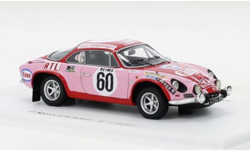 Alpine A110 1/43 Spark Renault 1800 No.60 Rallye Monte Carlo 1972 diecast model cars