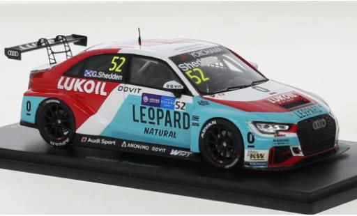 Diecast model cars Audi RS3 1/43 Spark LMS TCR No.52 Sport Leopard Lukoil Team Lithuania WTCR Macau Guia Race 2018 Audi RS3 1/43 Spark LMS TCR No.52 Sport Leopard Lukoil Team Lithuania WTCR Macau Guia Race 2018 diecast model cars