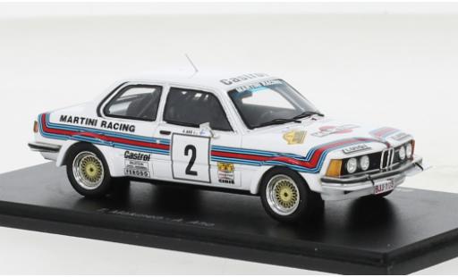 Bmw 323 1/43 Spark (E21) Gr.2 No.2 Martini Rallye Condroz 1980 diecast model cars