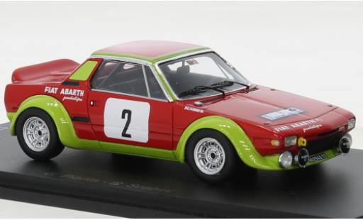 Fiat X 1/9 1/43 Spark Abarth No.2 Rally di Sicilia 1974 diecast model cars