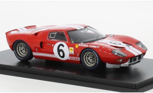 Diecast model cars Ford GT40 1/43 Spark RHD No.6 Scuderia Filipinetti 24h Le Mans 1965 Ford GT40 1/43 Spark RHD No.6 Scuderia Filipinetti 24h Le Mans 1965 diecast model cars