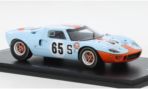 Diecast model cars Ford GT40 1/43 Spark RHD No.65 Gulf 1000 Km Nürburgring 1968 Ford GT40 1/43 Spark RHD No.65 Gulf 1000 Km Nürburgring 1968 diecast model cars