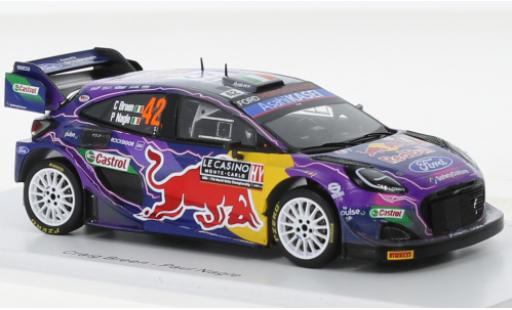 Ford Puma 1/43 Spark Rally 1 No.42 M-Sport World Rally Team Red Bull Rallye WM Rallye Monte Carlo 2022 diecast model cars