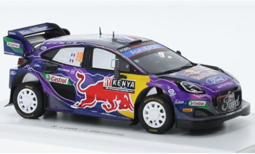 Ford Puma 1/43 Spark Rally1 No.19 M-Sport World Rally Team Red Bull Rallye WM Safari Rallye 2022 diecast model cars