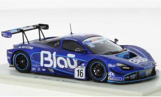 McLaren 720 1/43 Spark S GT3 No.16 Teo Martin Motorsport Blau Farmaceutica International GT Open 2019 diecast model cars