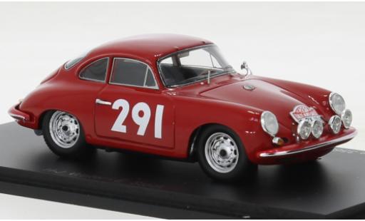 Diecast model cars Porsche 356 1/43 Spark B T6 Carrera 2 GT red No.291 Rallye Monte Carlo 1963 Porsche 356 1/43 Spark B T6 Carrera 2 GT red No.291 Rallye Monte Carlo 1963 diecast model cars
