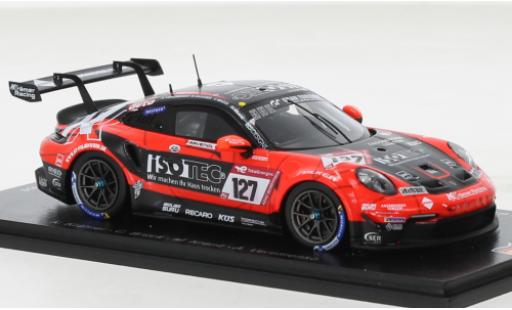 Diecast model cars Porsche 991 GT3 Cup 1/43 Spark 911  No.127 KKrämer Racing 24h Nürburgring 2022 Porsche 991 GT3 Cup 1/43 Spark 911  No.127 KKrämer Racing 24h Nürburgring 2022 diecast model cars