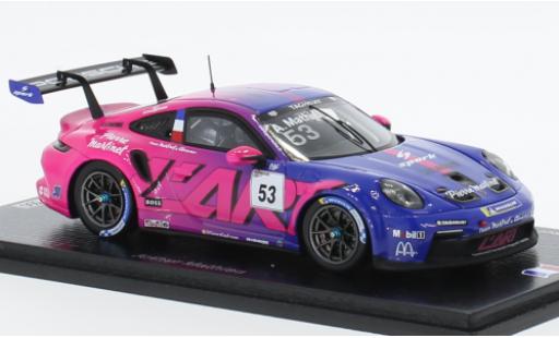 Diecast model cars Porsche 991 GT3 Cup 1/43 Spark 911  No.53 Carrera Cup France 2022 Porsche 991 GT3 Cup 1/43 Spark 911  No.53 Carrera Cup France 2022 diecast model cars