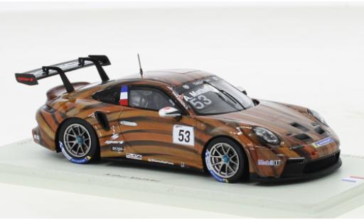 Diecast model cars Porsche 991 GT3 Cup 1/43 Spark 911  No.53 Motorsport Carrera Cup France Paul Ricard 2021 Porsche 991 GT3 Cup 1/43 Spark 911  No.53 Motorsport Carrera Cup France Paul Ricard 2021 diecast model cars