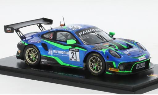 Diecast model cars Porsche 991 GT3 R 1/43 Spark 911  No.21 Rutronik Racing 24h Spa 2021 Porsche 991 GT3 R 1/43 Spark 911  No.21 Rutronik Racing 24h Spa 2021 diecast model cars