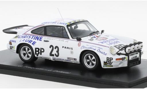 Porsche 930 RS 1/43 Spark 911 Carrera 3.0 No.23 Christine Laure Rallye WM Rallye Monte Carlo 1976 diecast model cars
