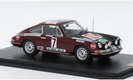Porsche 911 1/43 Spark No.7 Rallye Bavaria 1970 diecast model cars