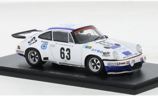 Porsche 930 RS 1/43 Spark 911 3.0 No.63 24h Le Mans 1974 diecast model cars