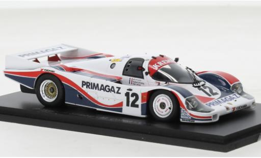 Diecast model cars Porsche 956 1986 1/43 Spark No.12 24h Le Mans Porsche 956 1986 1/43 Spark No.12 24h Le Mans diecast model cars